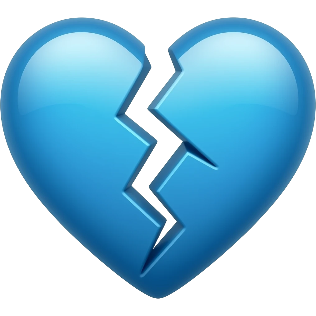 Corazon azul roto emoji