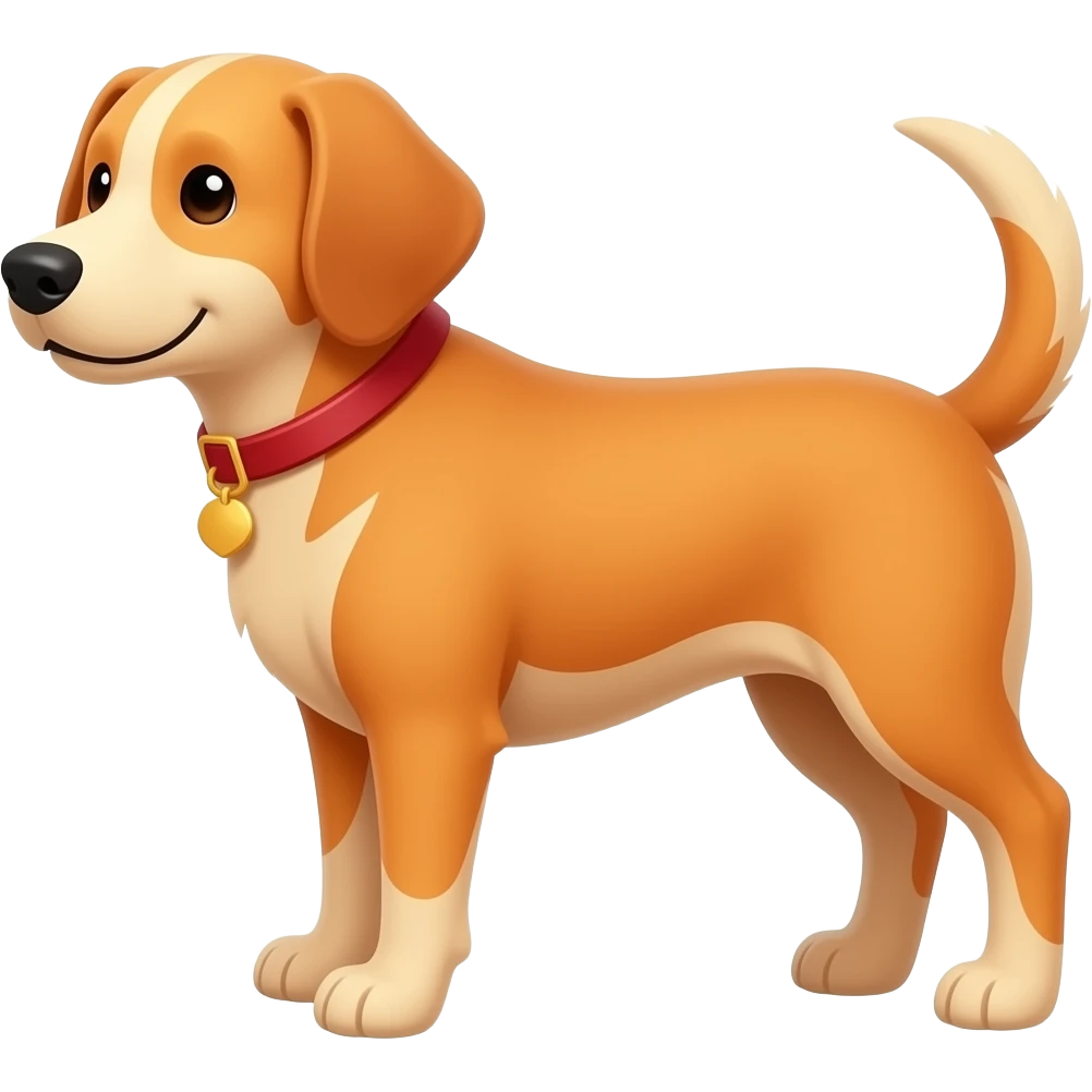 dog with orange emoji