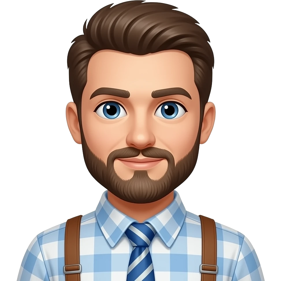 add suspenders to this otherwise PERFECT hipster emoji, DO NOT CHANGE ANYTHING ELSE, JUST THE CLOTHING, WHICH IS JUST ADDING SUSPENDERS emoji