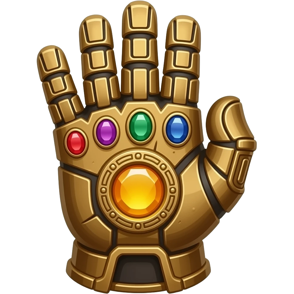 Thanos gauntlet with gems emoji