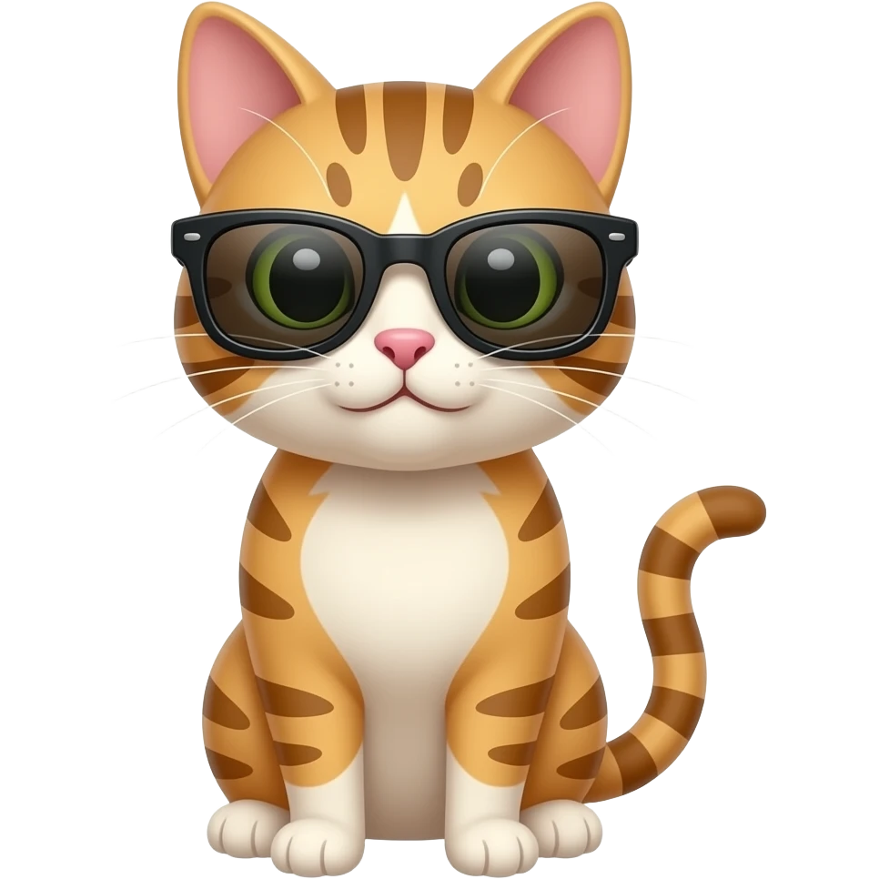 Cat wearing sunglasses emoji