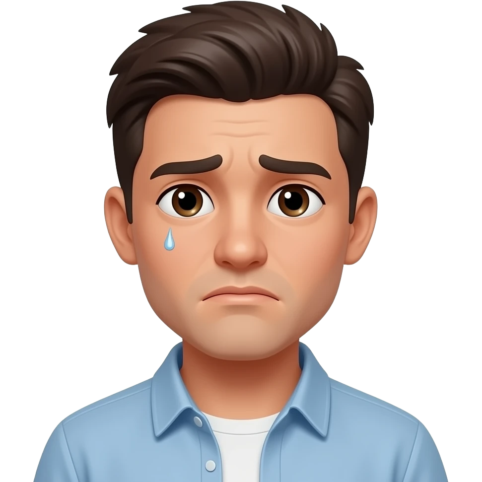 worried young man emoji