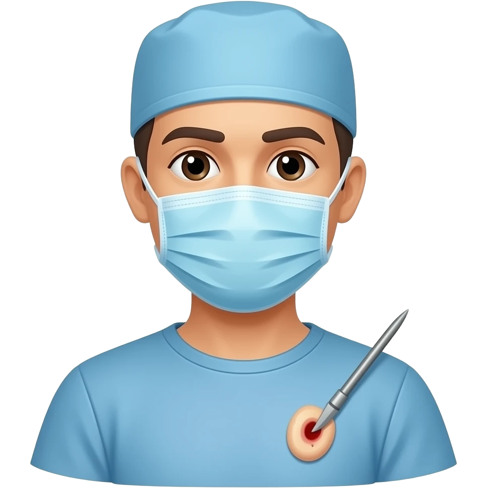 dibujos de un paciente en sala quirurgica por apendicectomiaa emoji