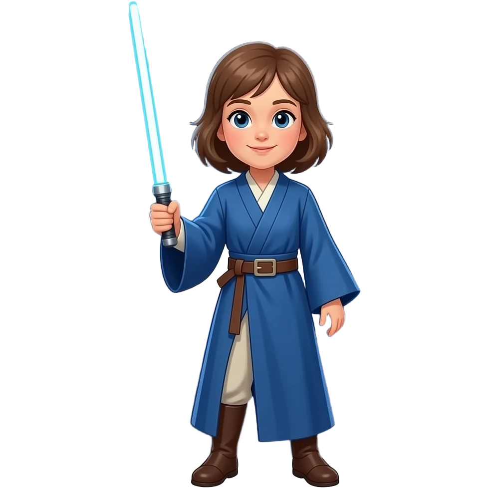 Маленькая девочка джедай в полный рост emoji
