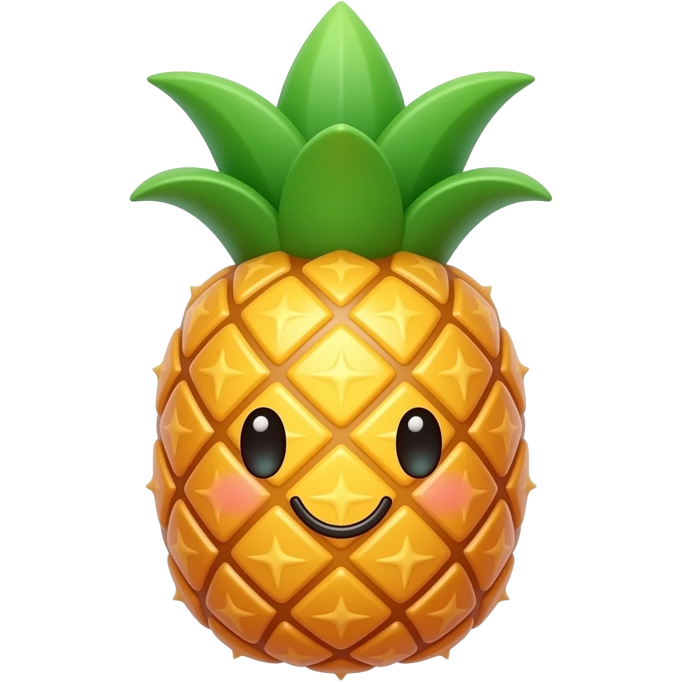 Kawaii pineapple emoji