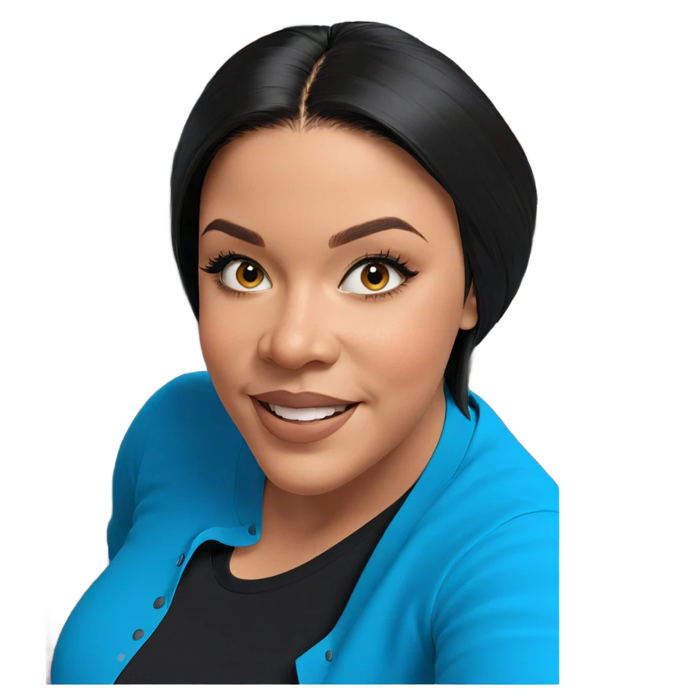 smiling girl in black shirt emoji