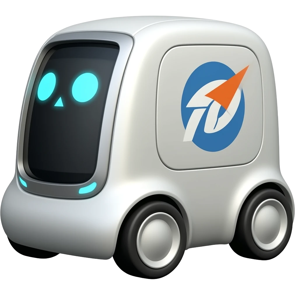 Delivery robot with milimastic design emoji