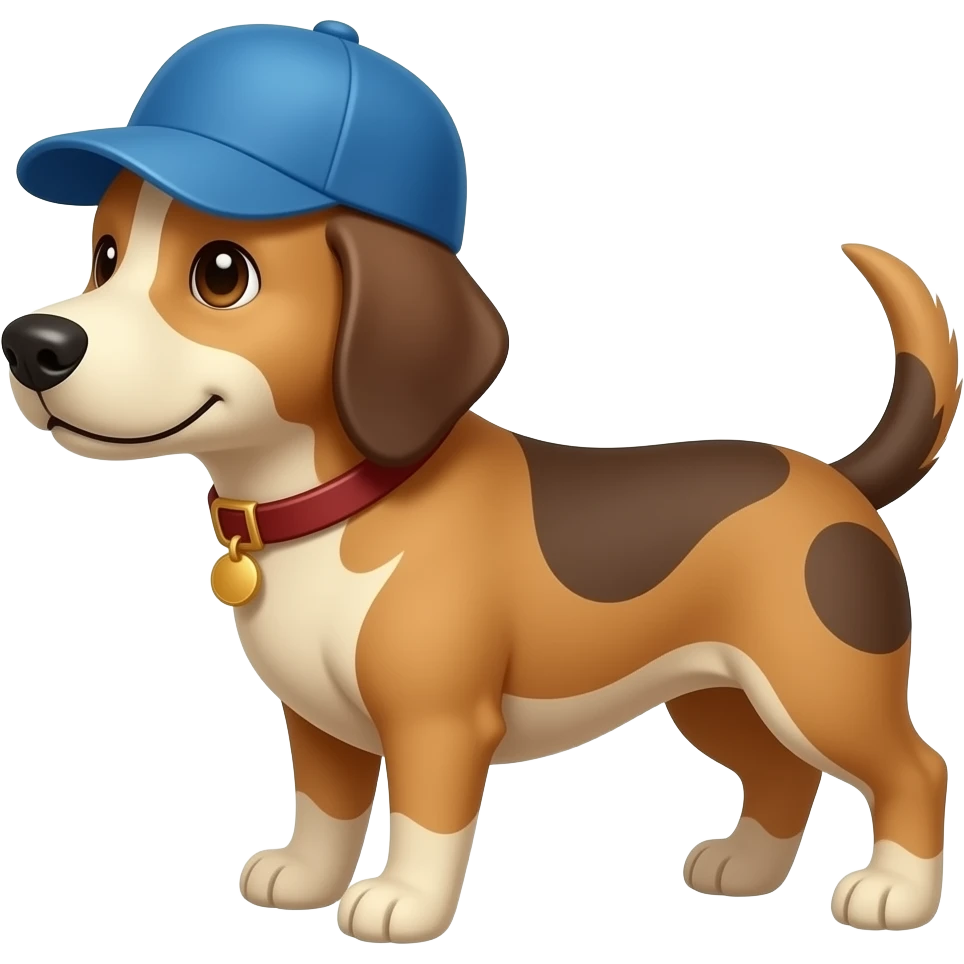 Dog with blue hat on emoji
