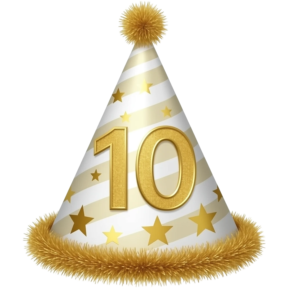 10TH BIRHDAY HAT emoji