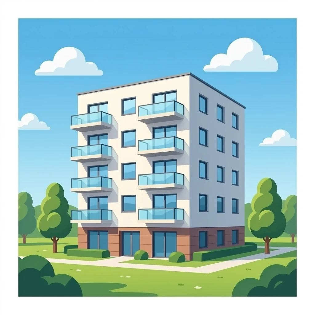 block of flats no background emoji