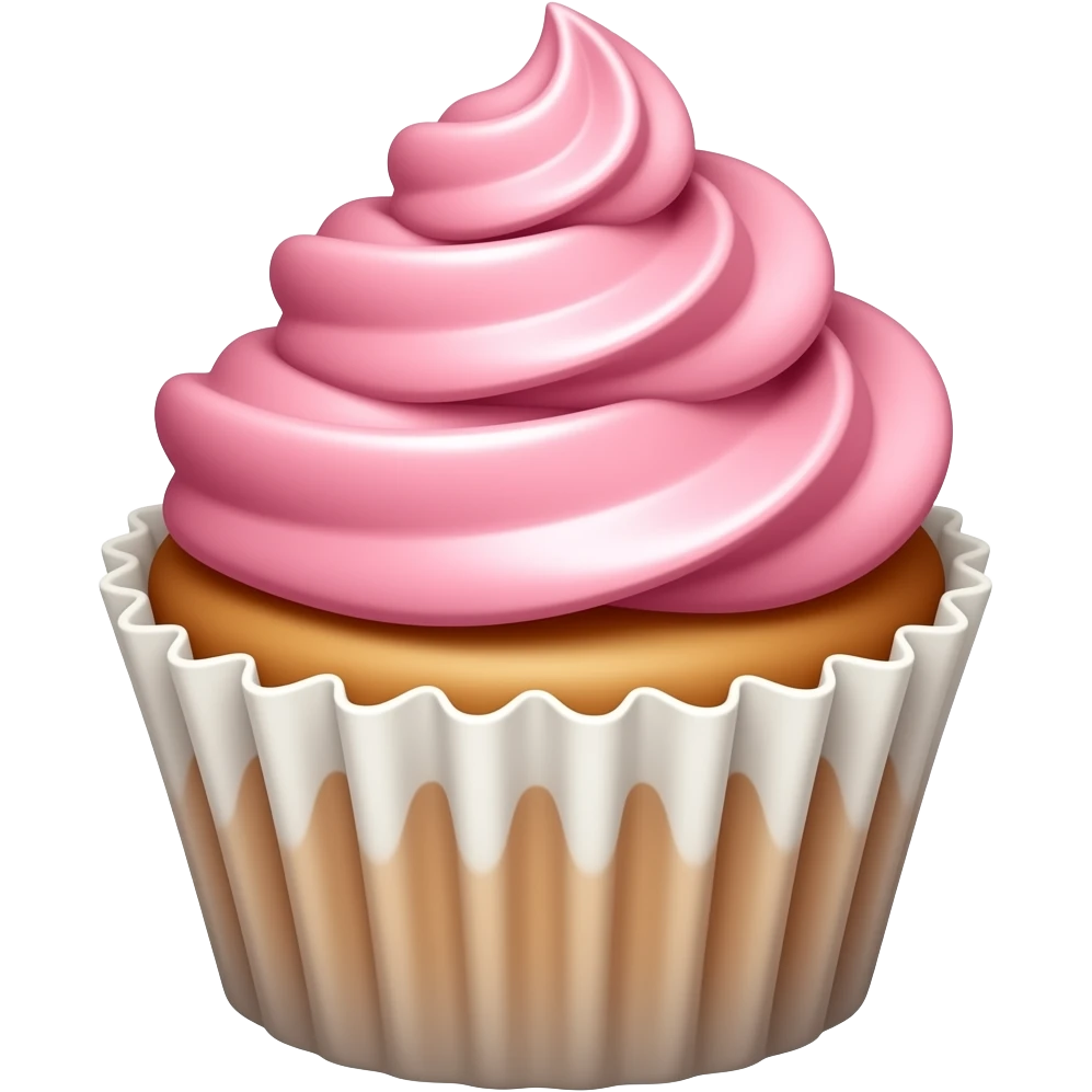 Cupcake with pink icing emoji