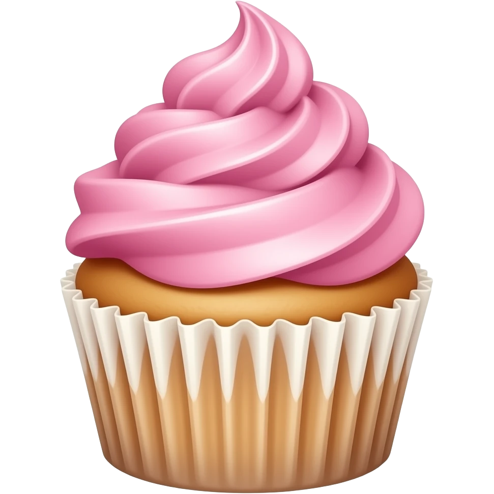 Cupcake with pink icing emoji