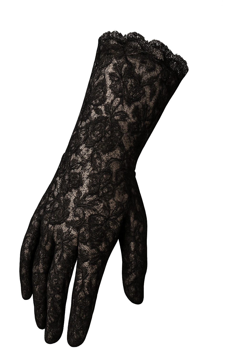 emo black lace glove emoji