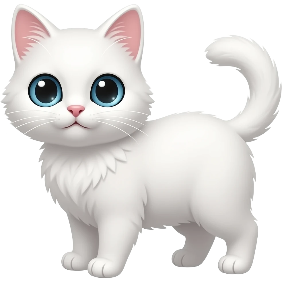 white girly cat emoji