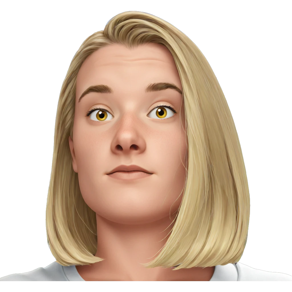 blonde girl outdoors portrait emoji