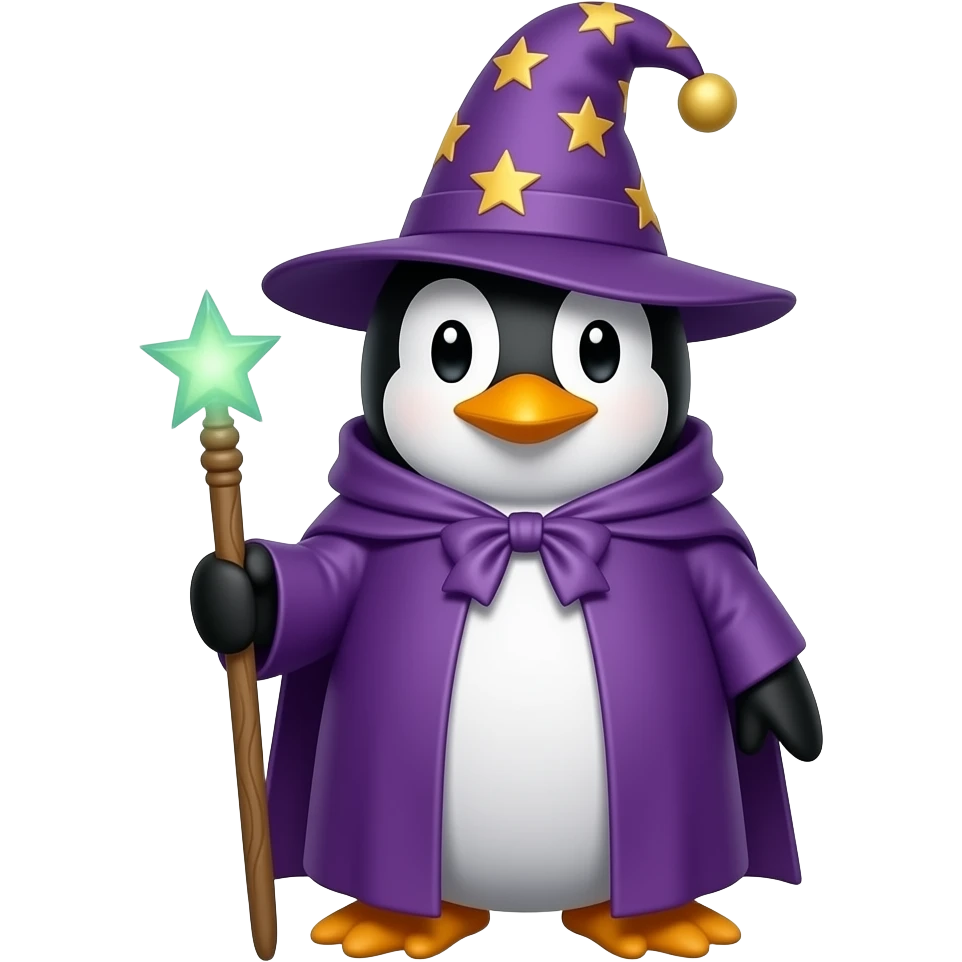 Penguin Wizard emoji
