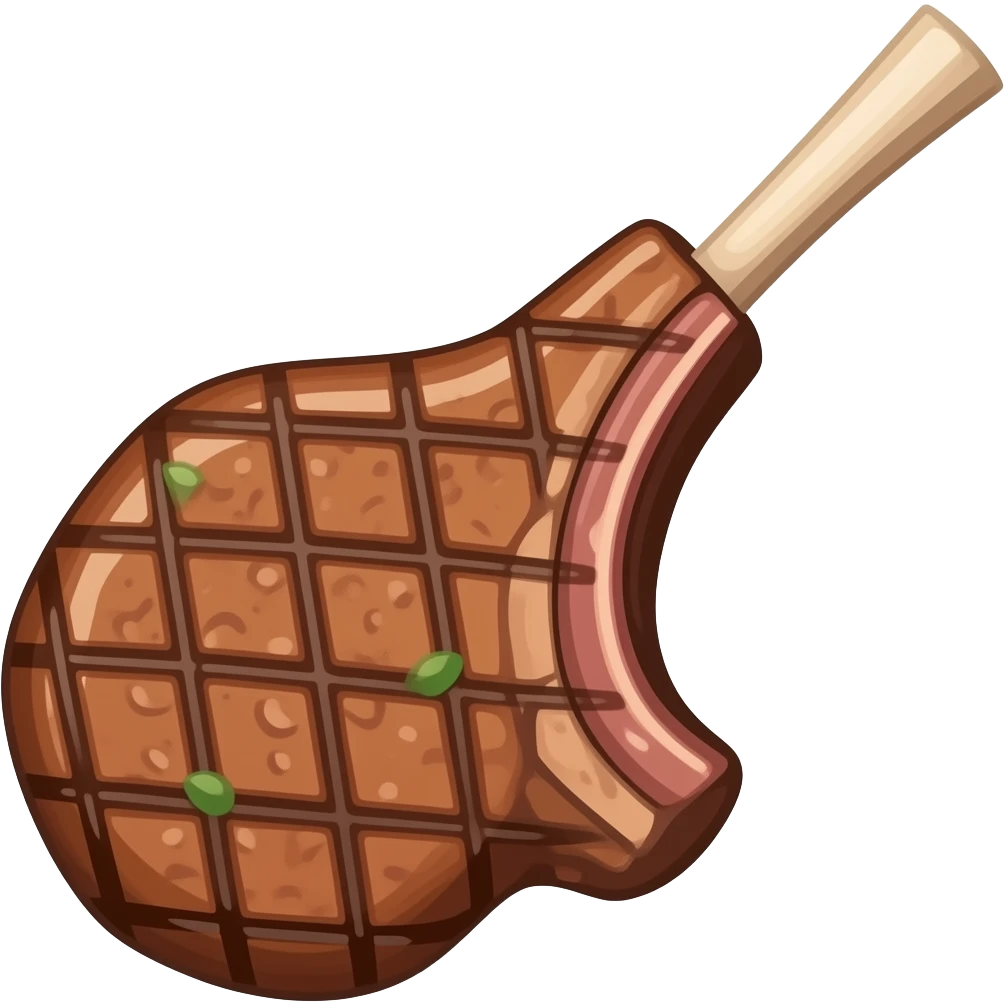 Lamb Chop cooked emoji