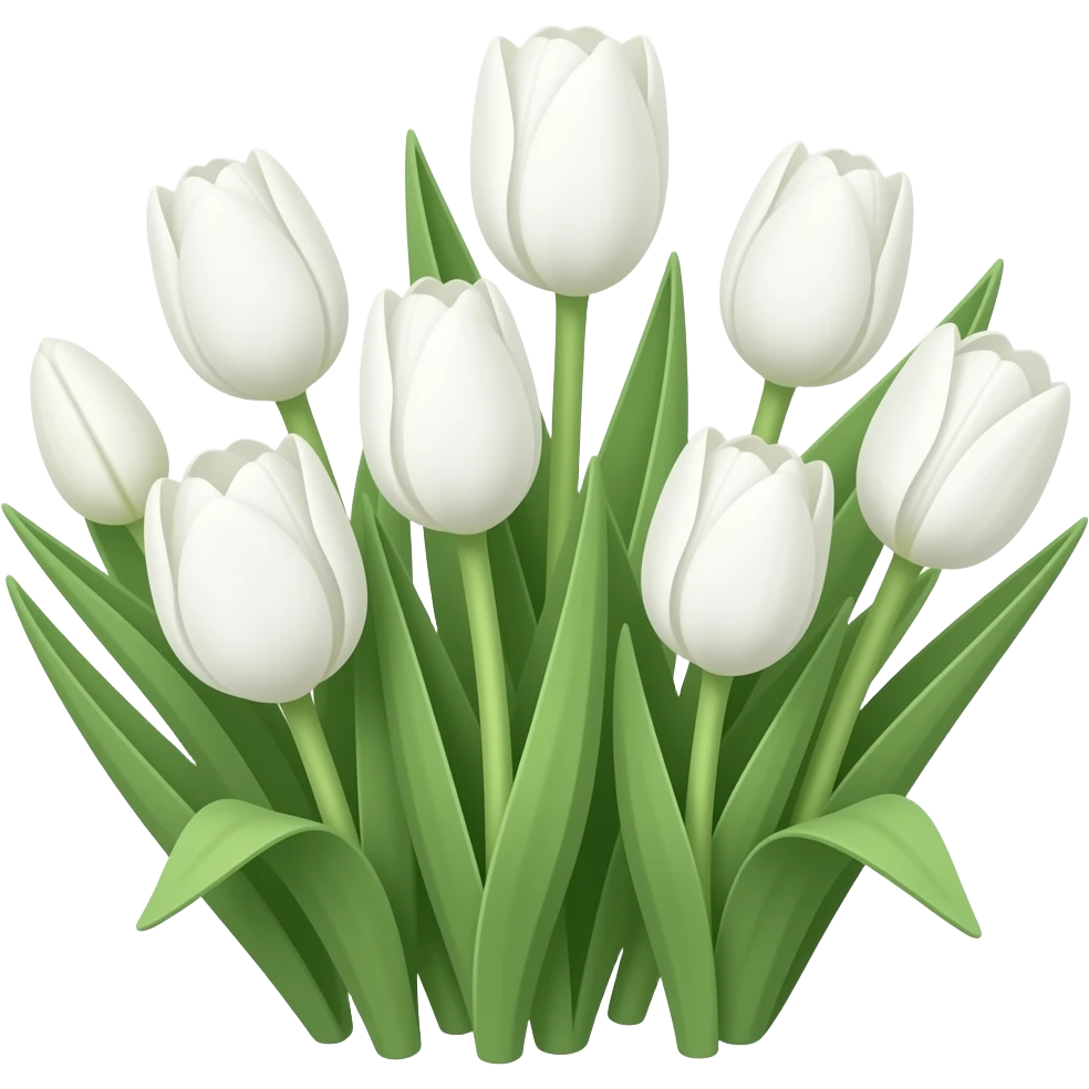 Give me a emoji of white tulips emoji