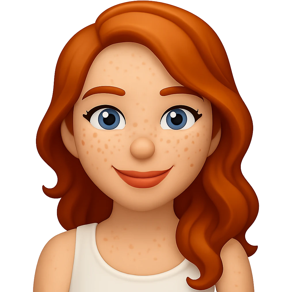 turn the second man in emoji style of the 1st image, match the facial features and match dressing style of the 2nd image, she is wearing white tank top emoji