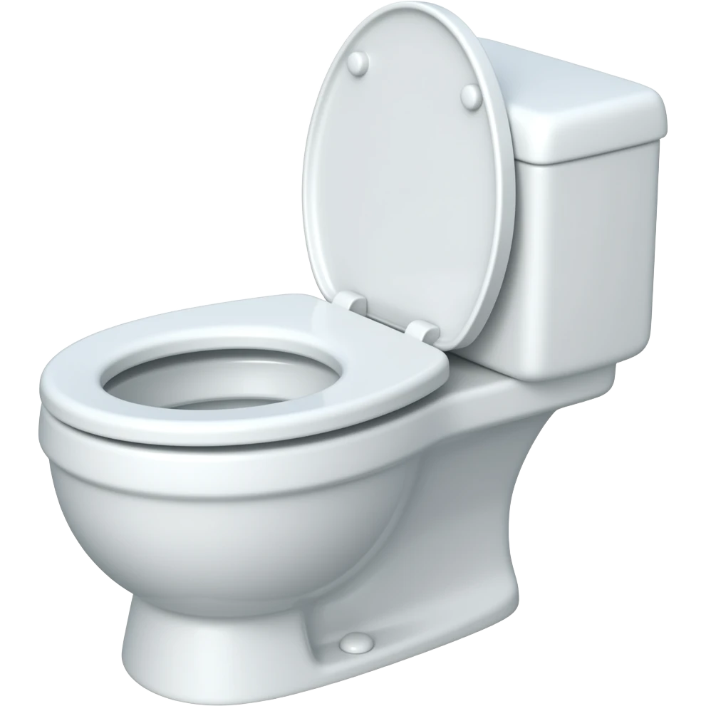 Custom iOS emoji with no blur and a white background. The topic of the emoji is "skibidi toilet". It MUST maintain the general apple iOS emoji style. emoji