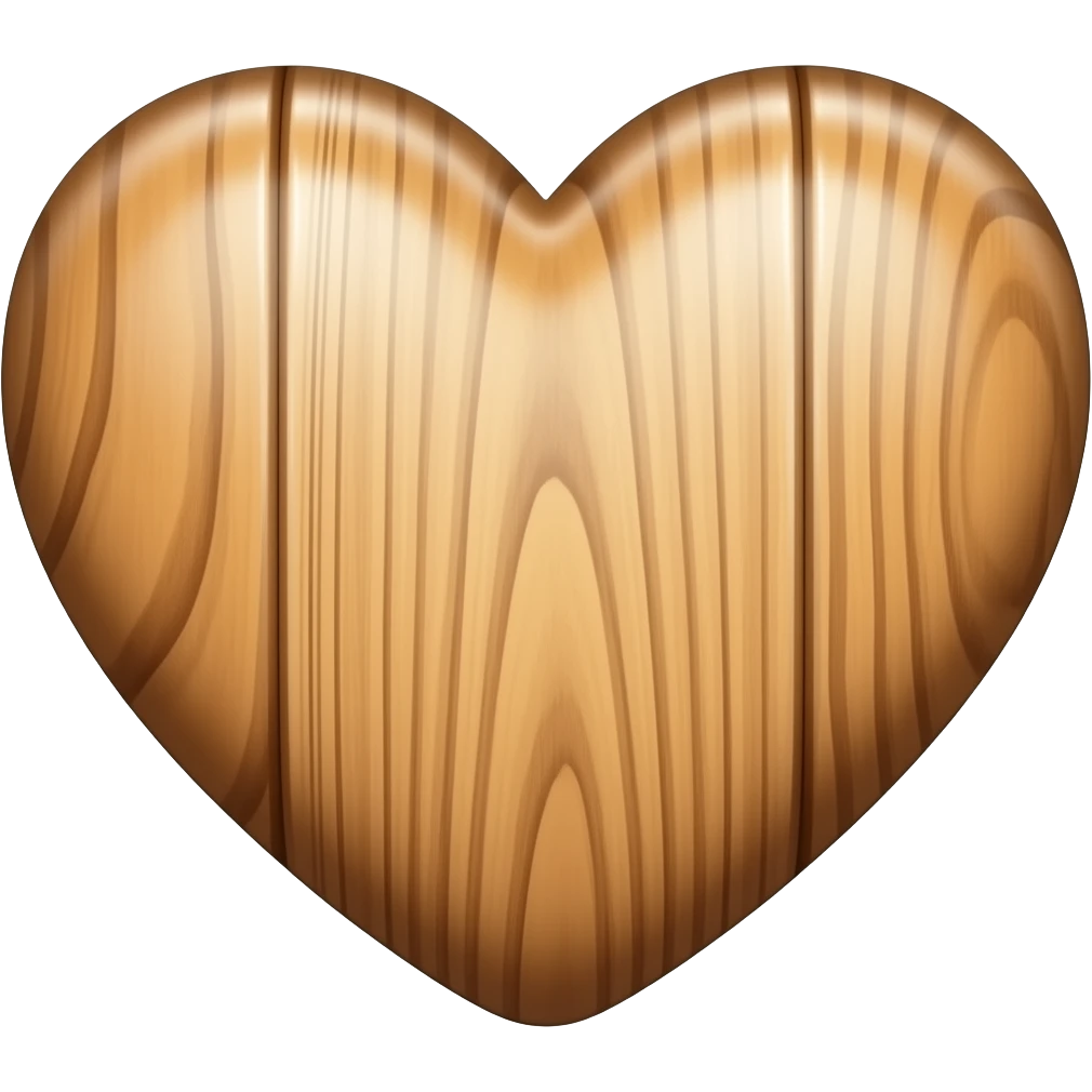 Corazon de madera emoji