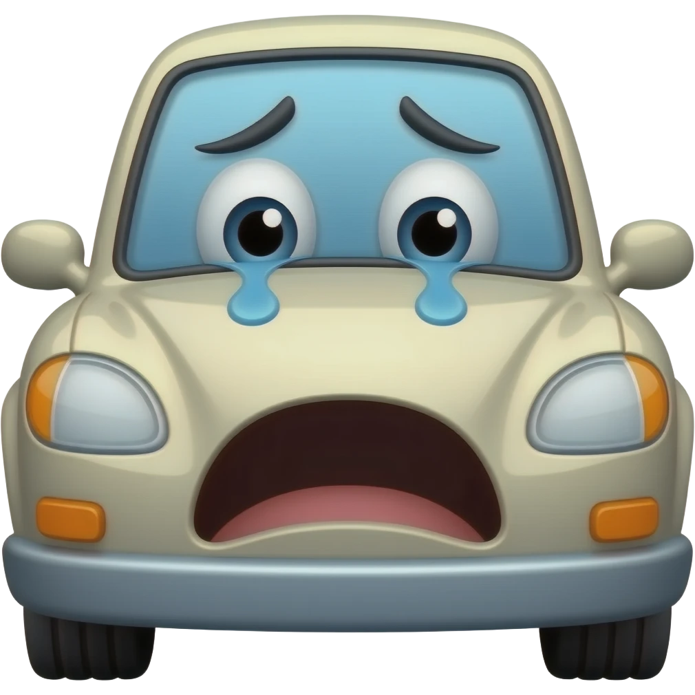 Scared car emoji