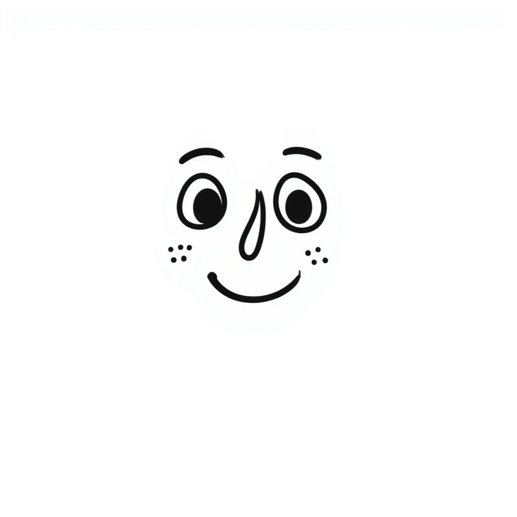 happy face hand drawn doodle style emoji