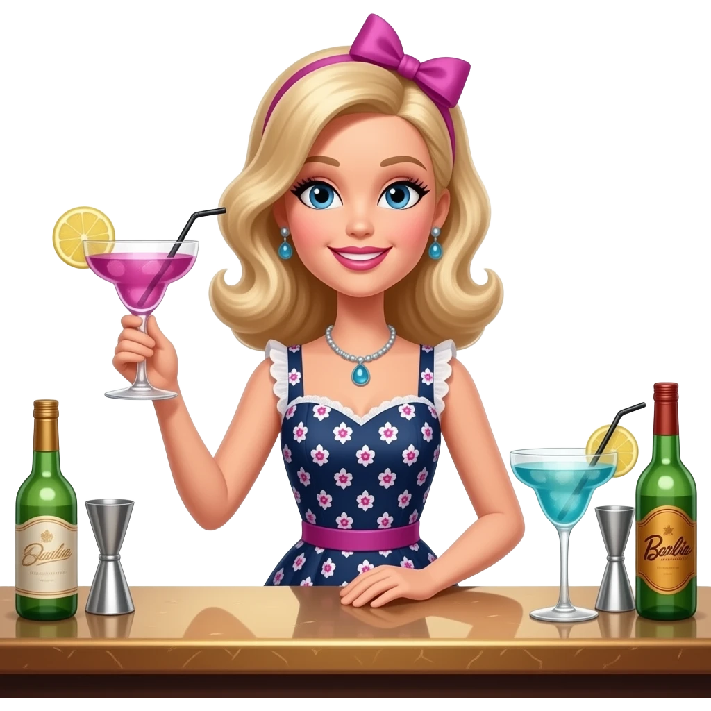 barbie bartender emoji