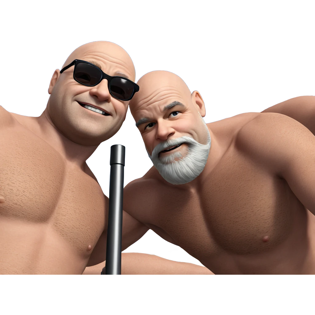 bald bros under blue sky emoji