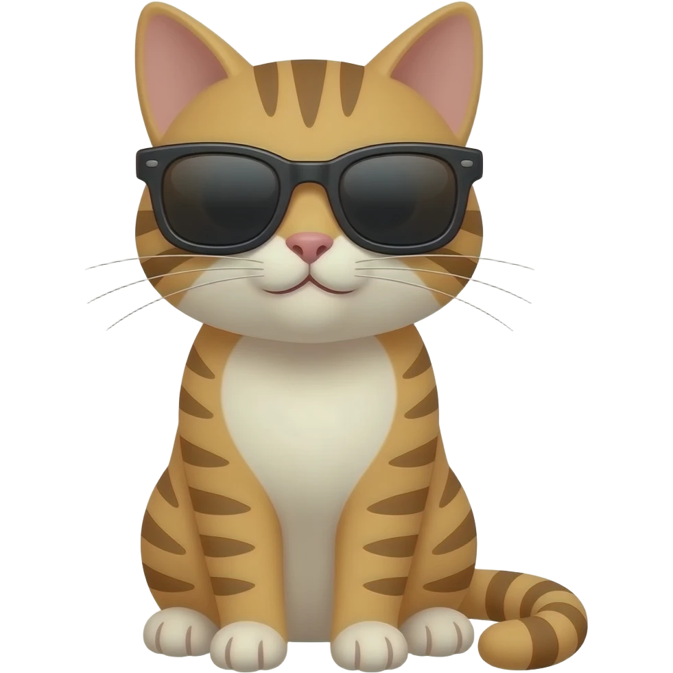 Cat wearing sunglasses emoji