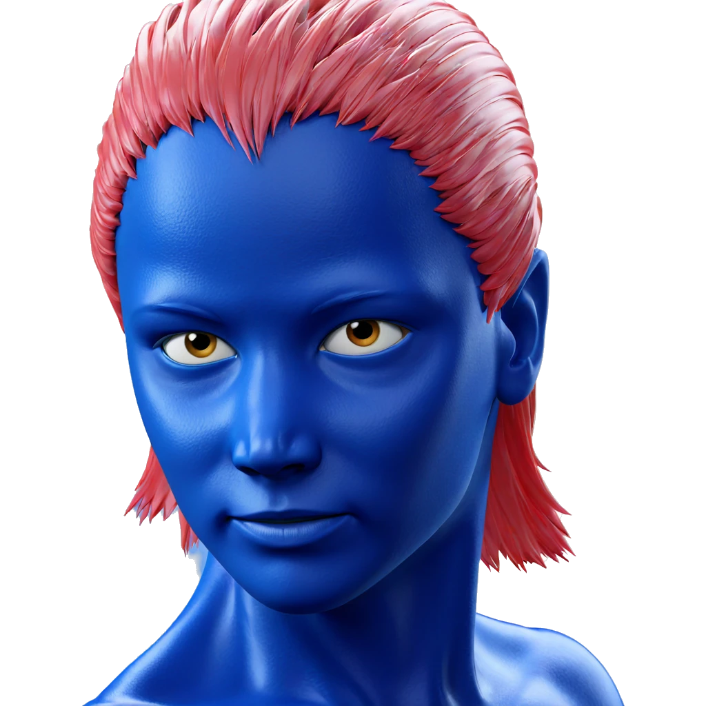 blue alien boy portrait emoji
