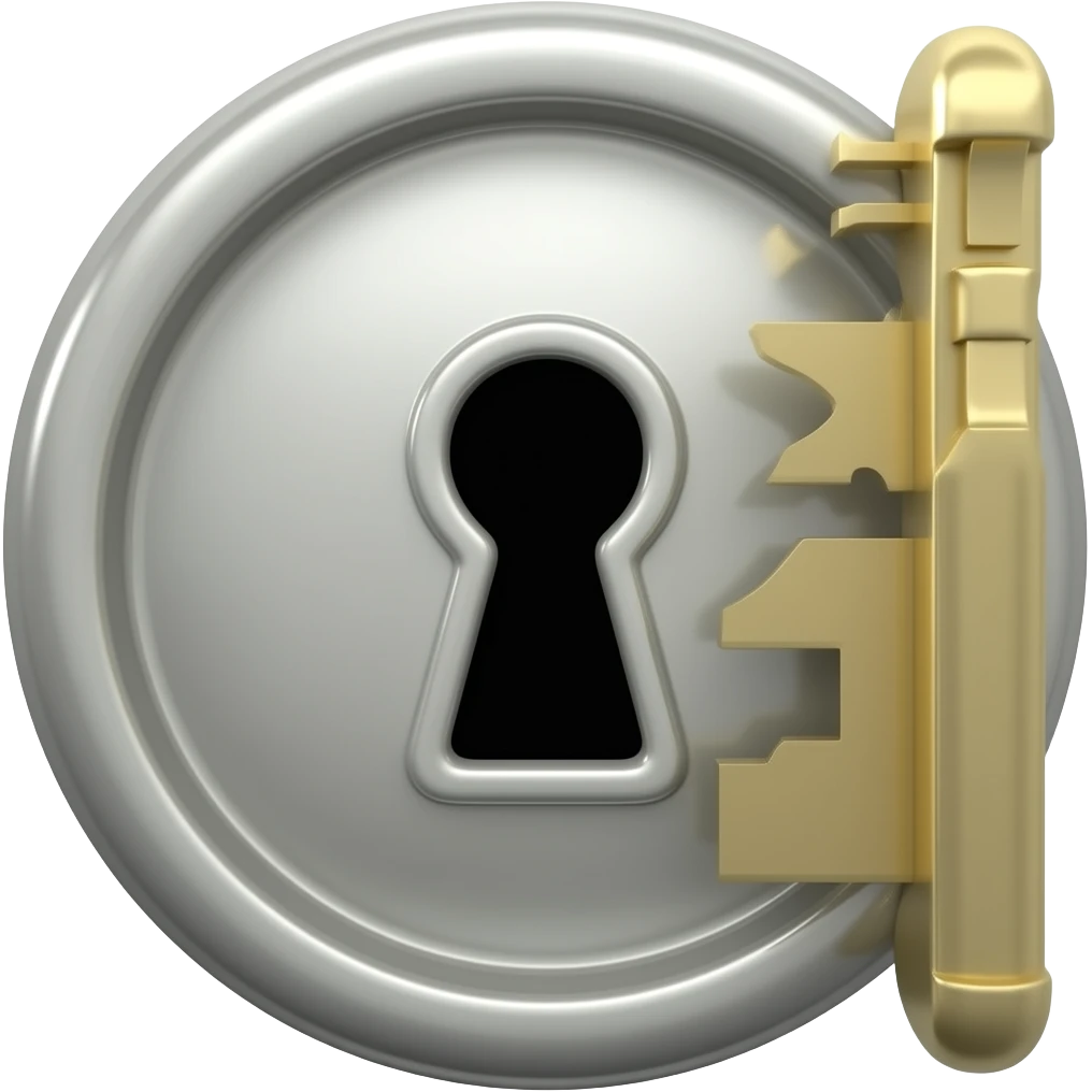 Una llave de forma de boton como el de coraline y la pierta secreta emoji