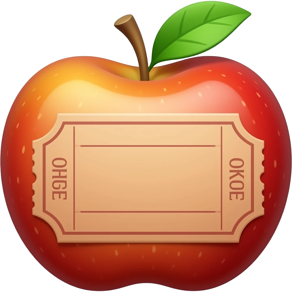 Mach ein Kino ticket Emoji im apple style (ohne Text nur die Tickets) emoji