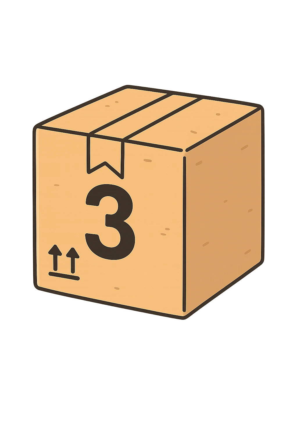 Pacco con numero 3 emoji