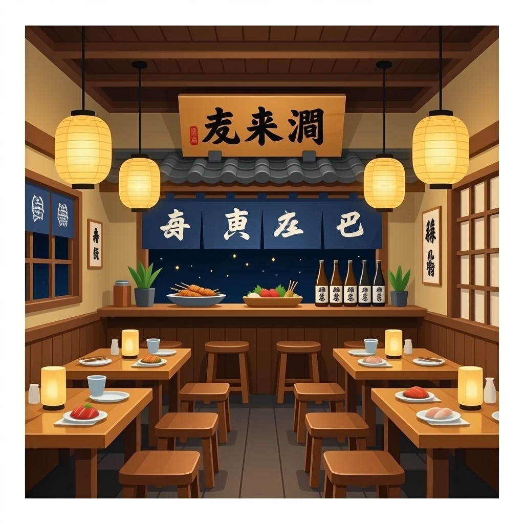 izakaya with food emoji