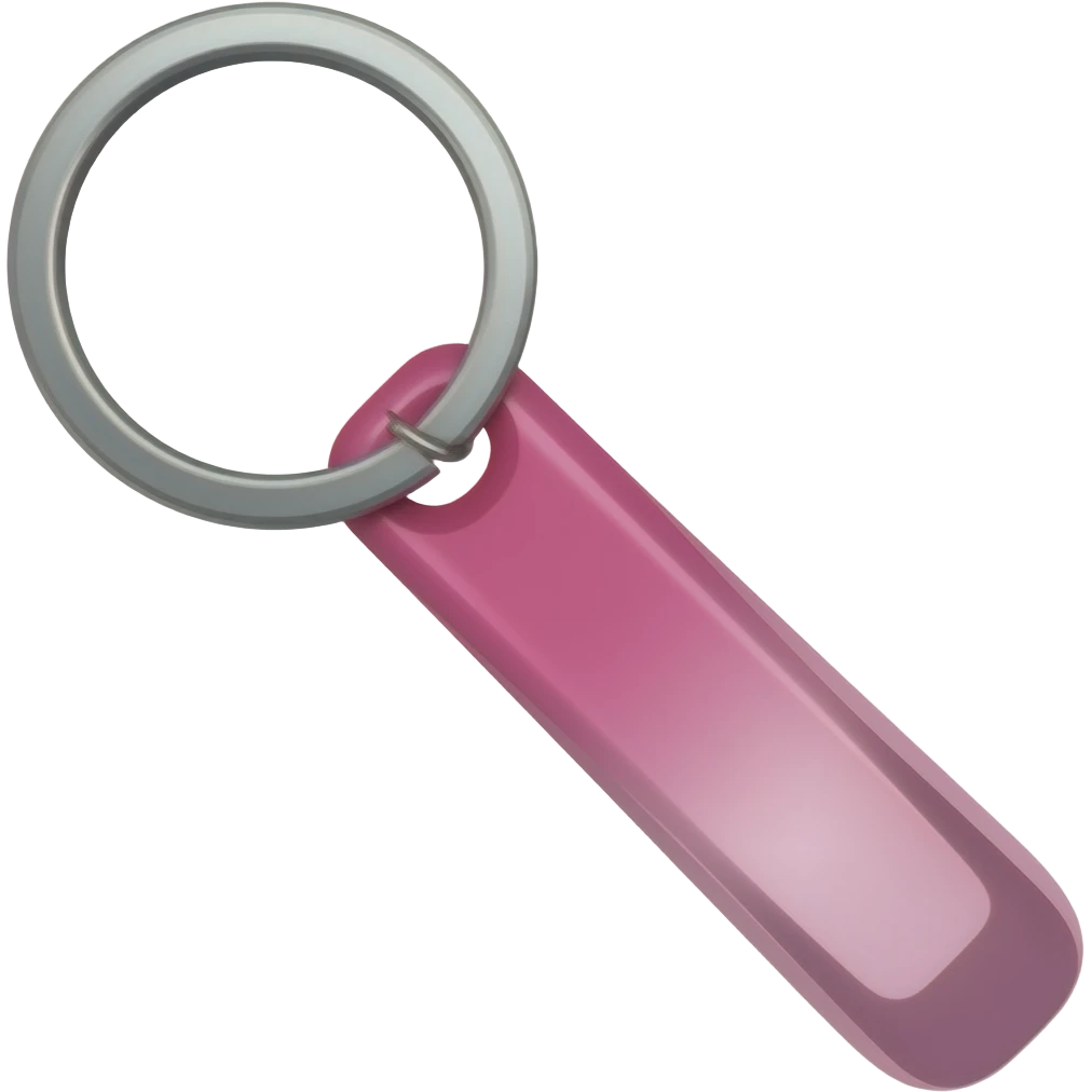 Ombré pink keychain emoji