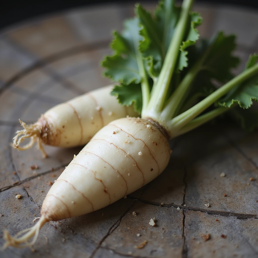 a parsnip, realistic style emoji