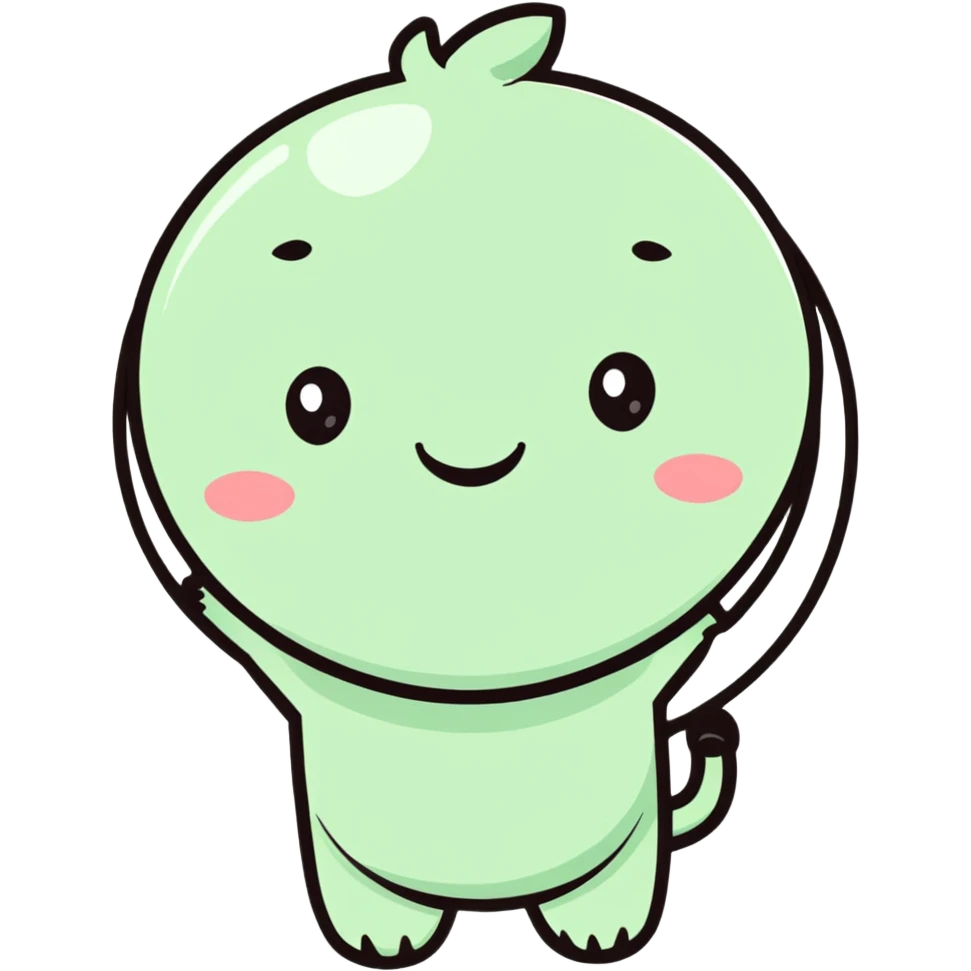 cute character smiling pose emoji