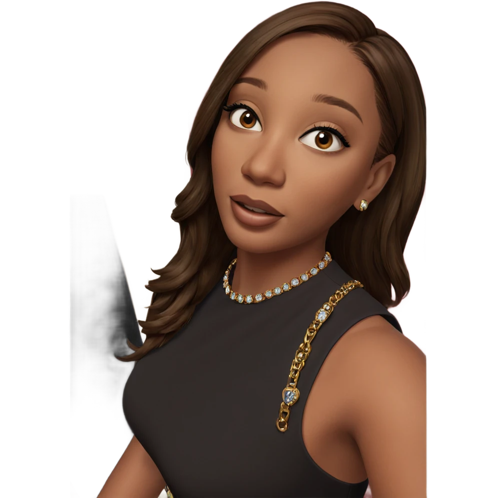 brown-haired girl with jewelry emoji