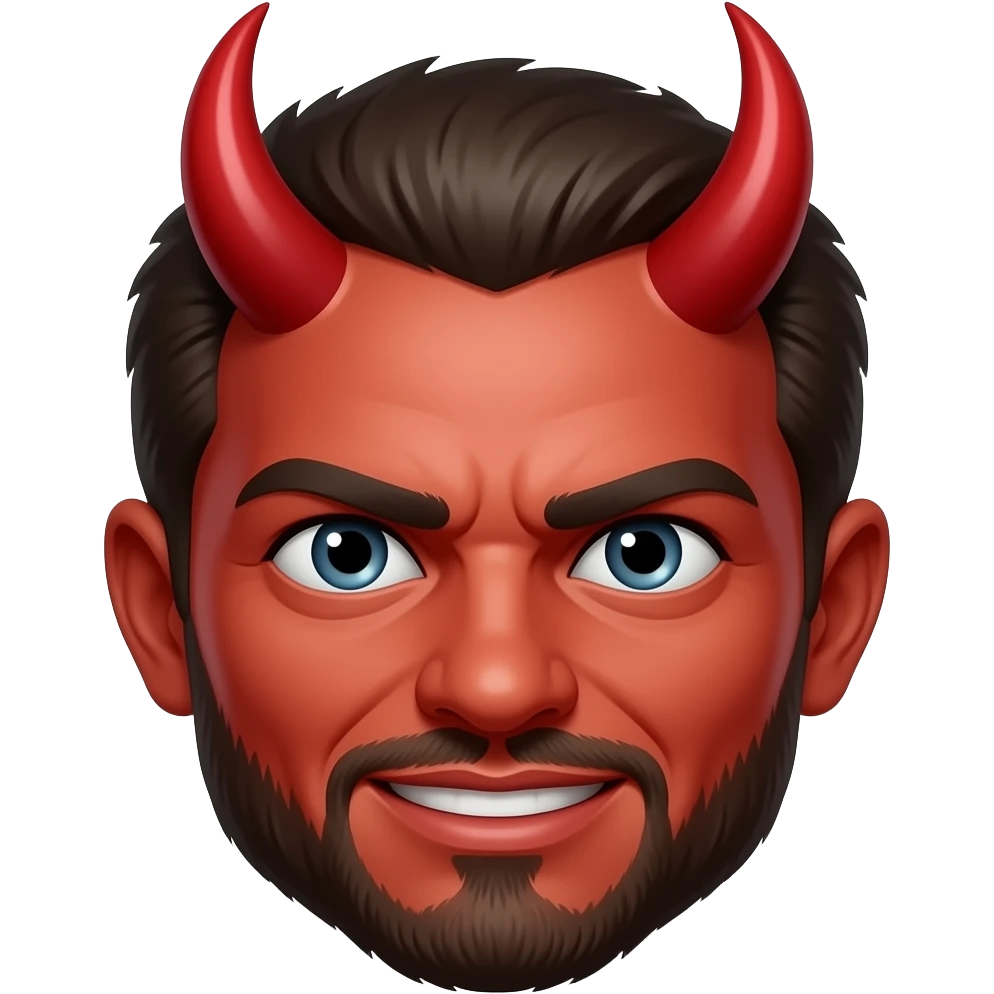 La cara que esa de un diablo emoji