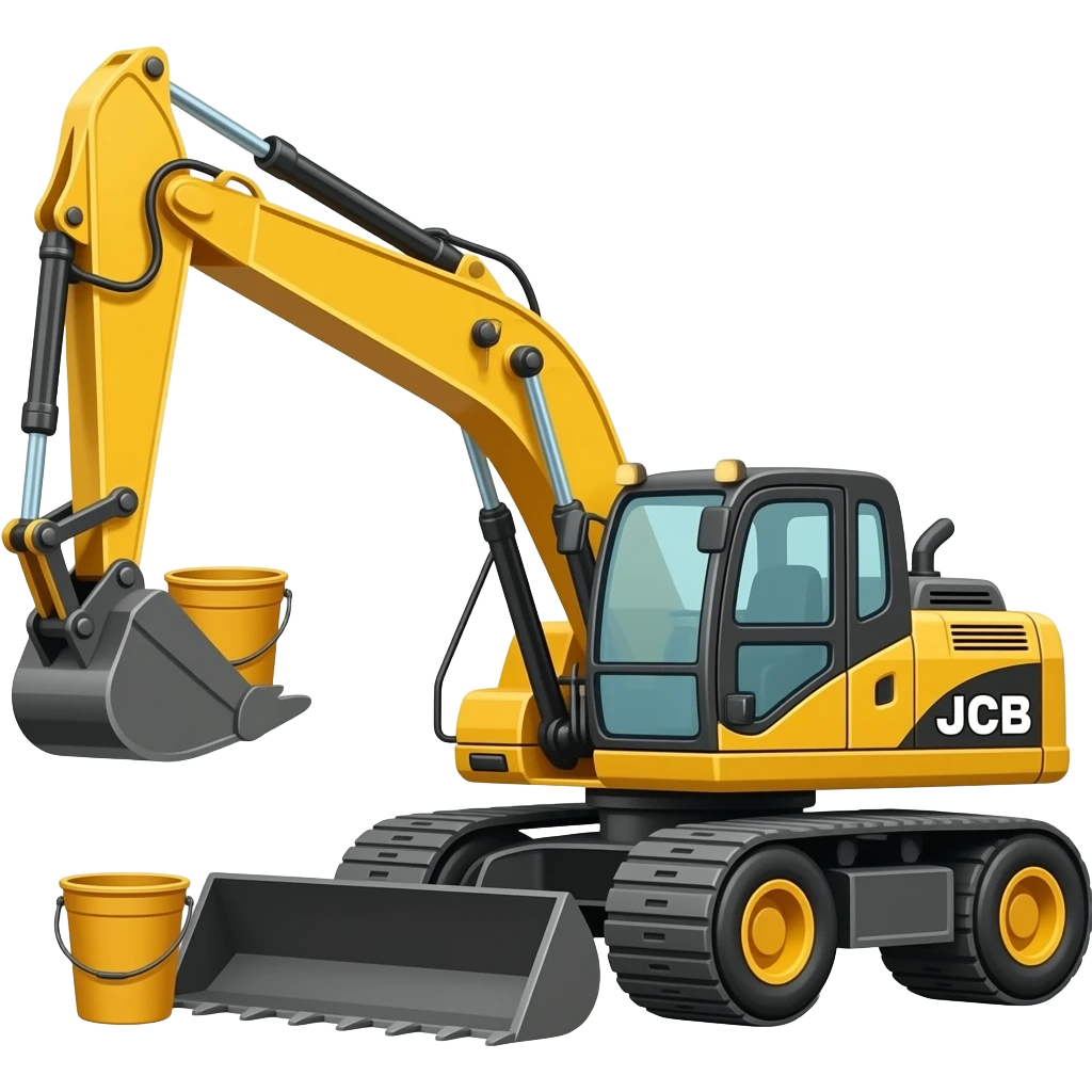 jcb 3DX 2 buckets emoji