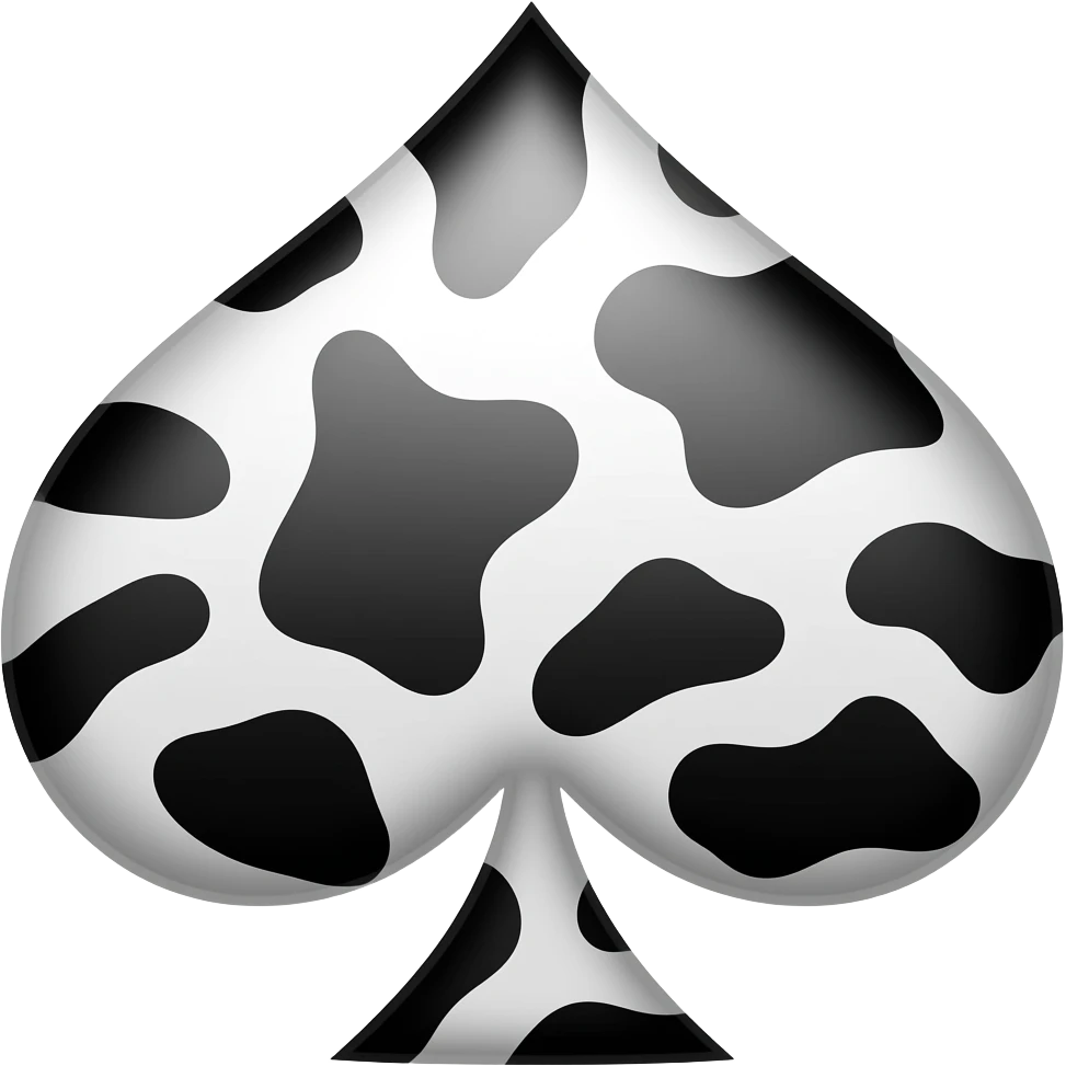 ♠️ this emoji by cow print emoji