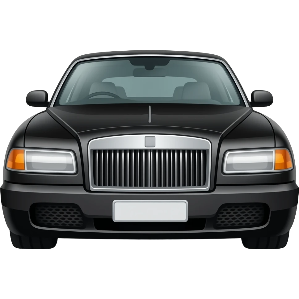 A tiny but long zoomed-out Black limousine as seen from the side emoji