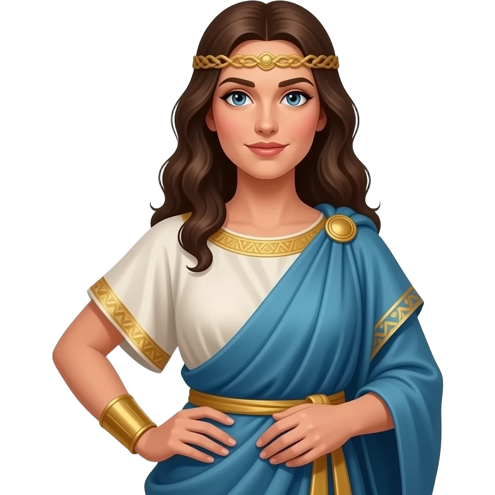 White woman playing the biblical Noah's wife emoji