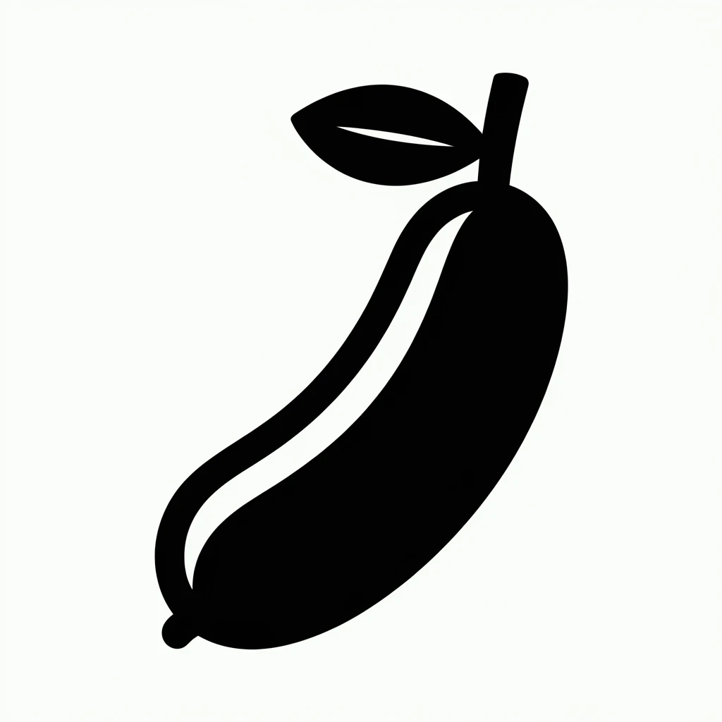 Cucumber icon black silhouette emoji