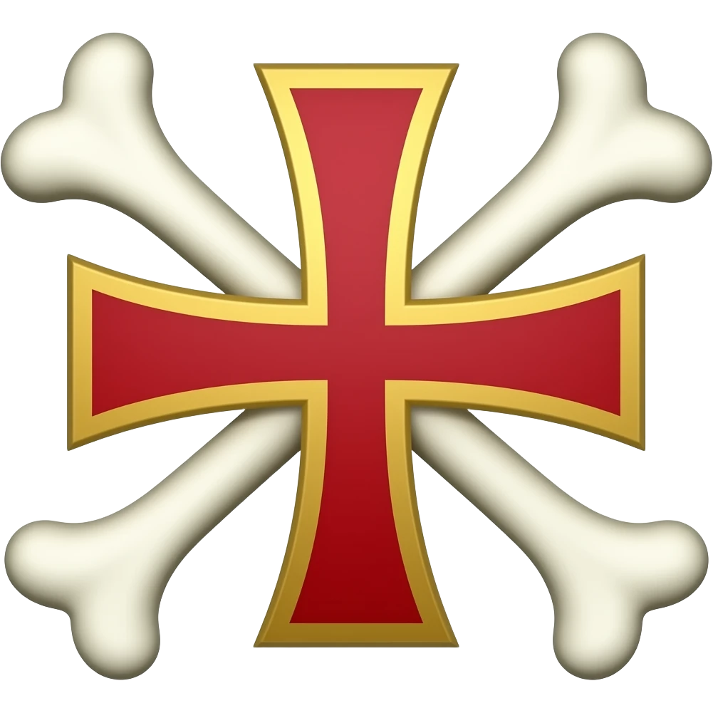 Templar cross two bones emoji