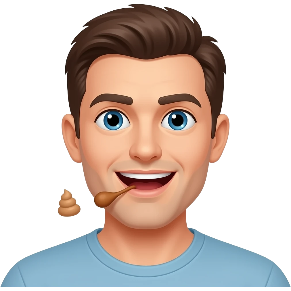 Man pooping in other man’s mouth emoji