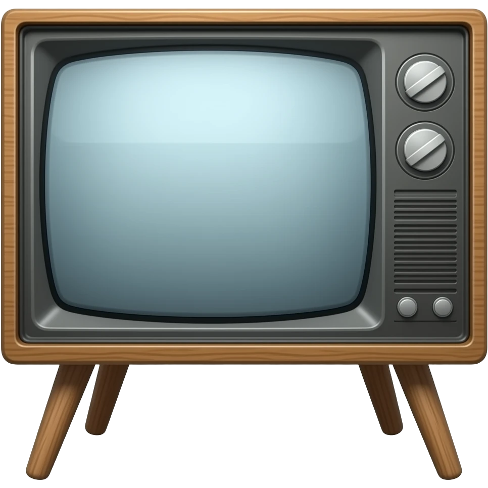 A TV with legs without arms emoji