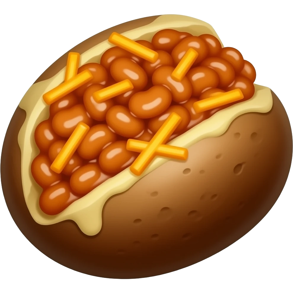 jacket potato beans and cheese emoji