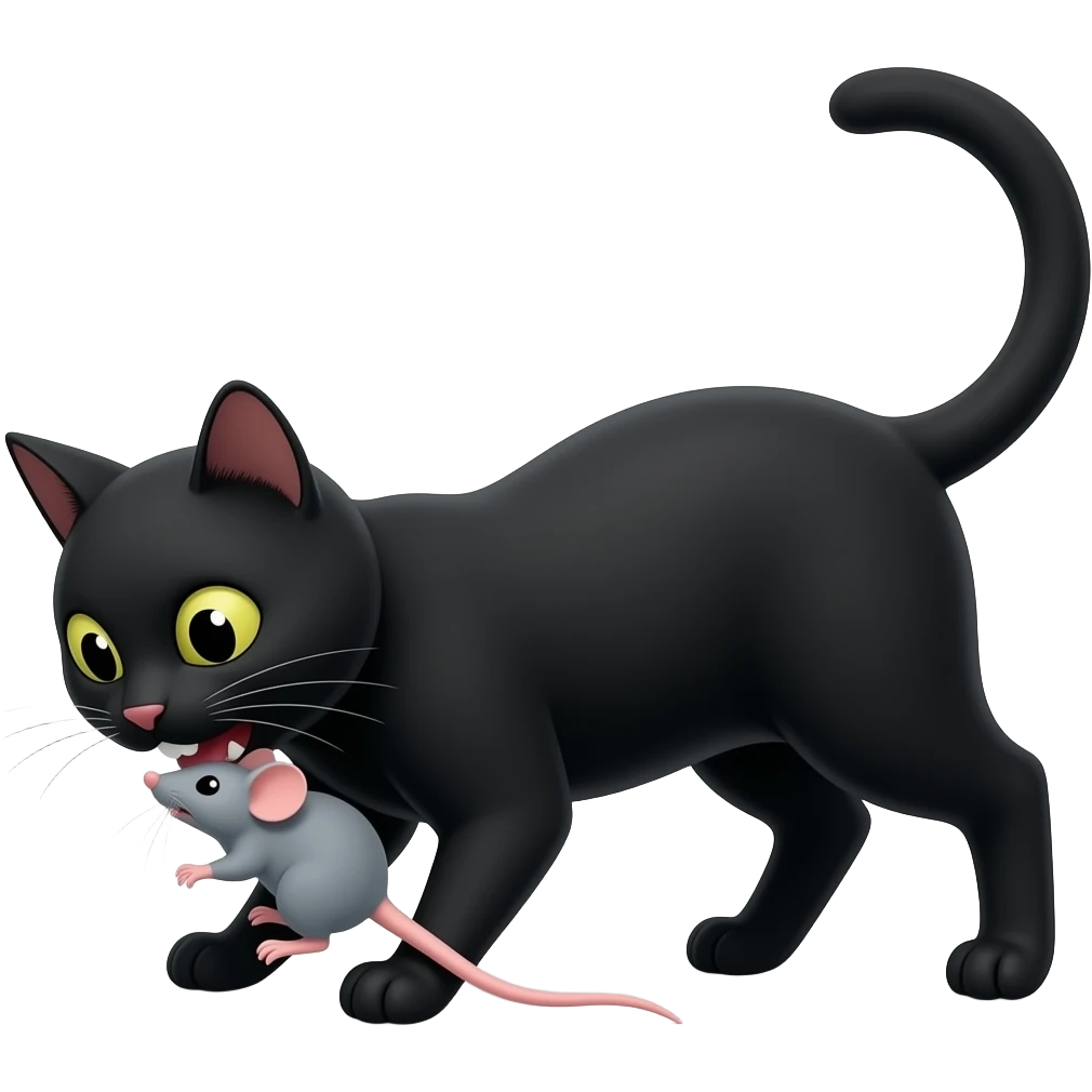 ΜΙΑ ΜΑΥΡΗ ΓΑΤΑ ΠΟΥ ΚΡΑΤΑΕΙ ΕΝΑ ΚΑΛΑΣΝΙΚΟΦ emoji